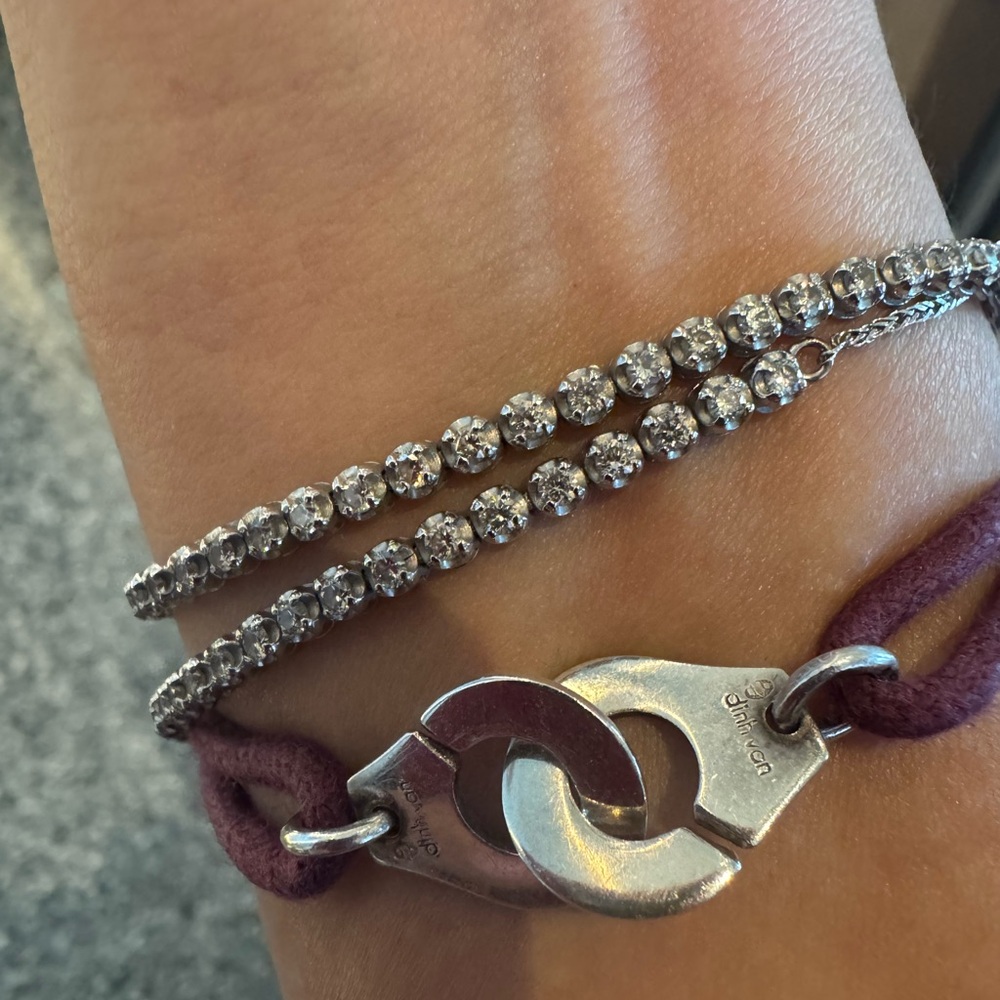 Dinh Van Silver and Purple Bracelet